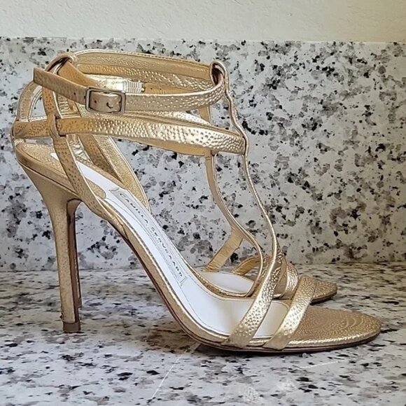 Camilla Skovgaard Strappy Leather Stilettos Size 9.5 - Picture 4 of 11